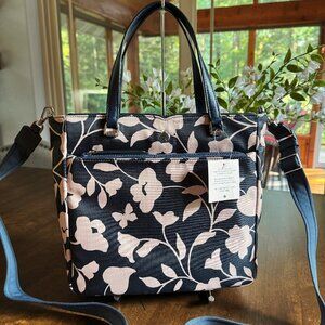 Kate Spade Jae Garden Vine Medium Nylon Satchel Crossbody Nightcap Multi